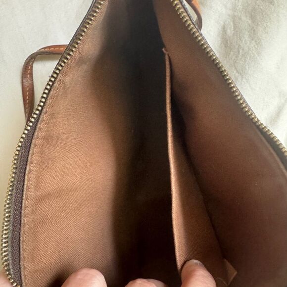 Louis Vuitton Monogram Bag Pochette Brown Authentic Pouch Clutch - Picture 6 of 10